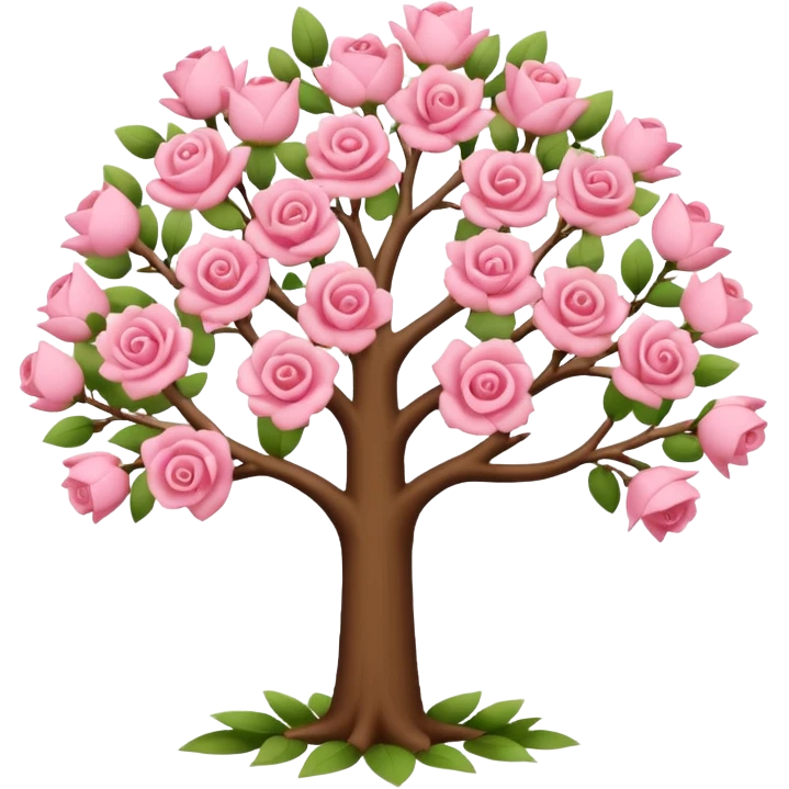 Arbre à fleur rose pastel emoji