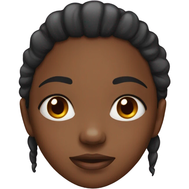 Black girl with red droopy eyes  emoji