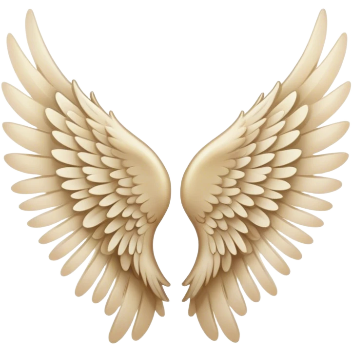 Angel wings beige  emoji