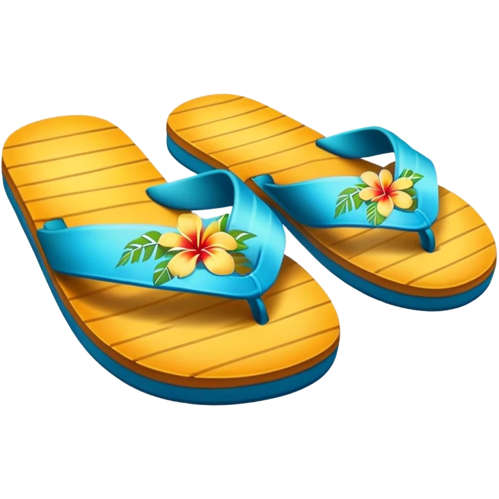 Hawaiian beach slippers emoji