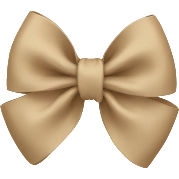 Beige bow emoji