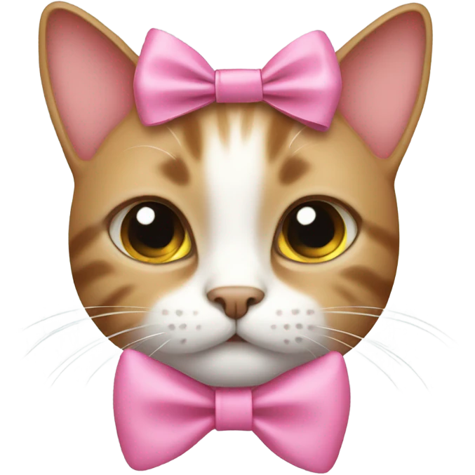 Cat with pink bow emoji