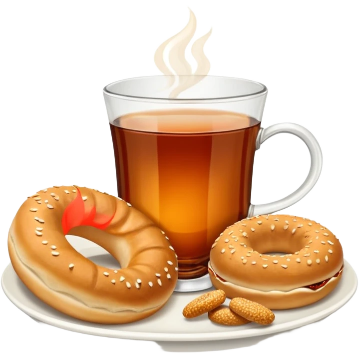 Çay simit emoji