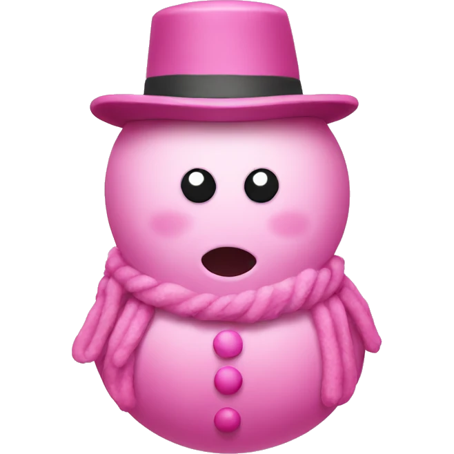 Pink snow man  emoji