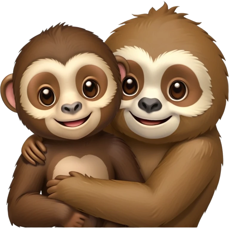 Monkey and sloth being best friends  emoji