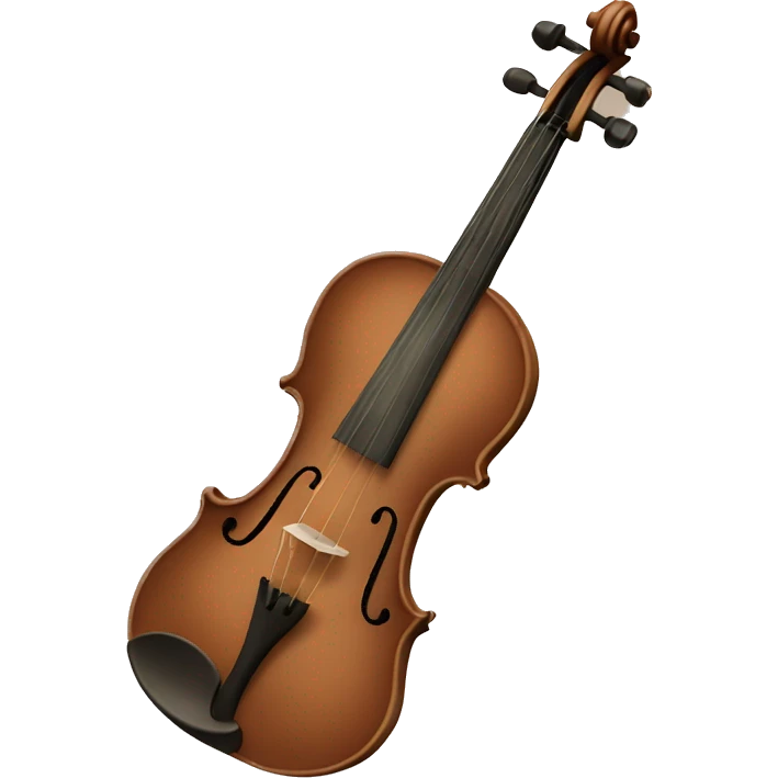 vintage pastel brown violin emoji