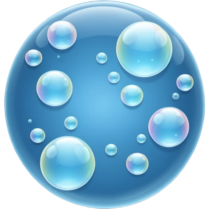 Light blue soap bubbles emoji