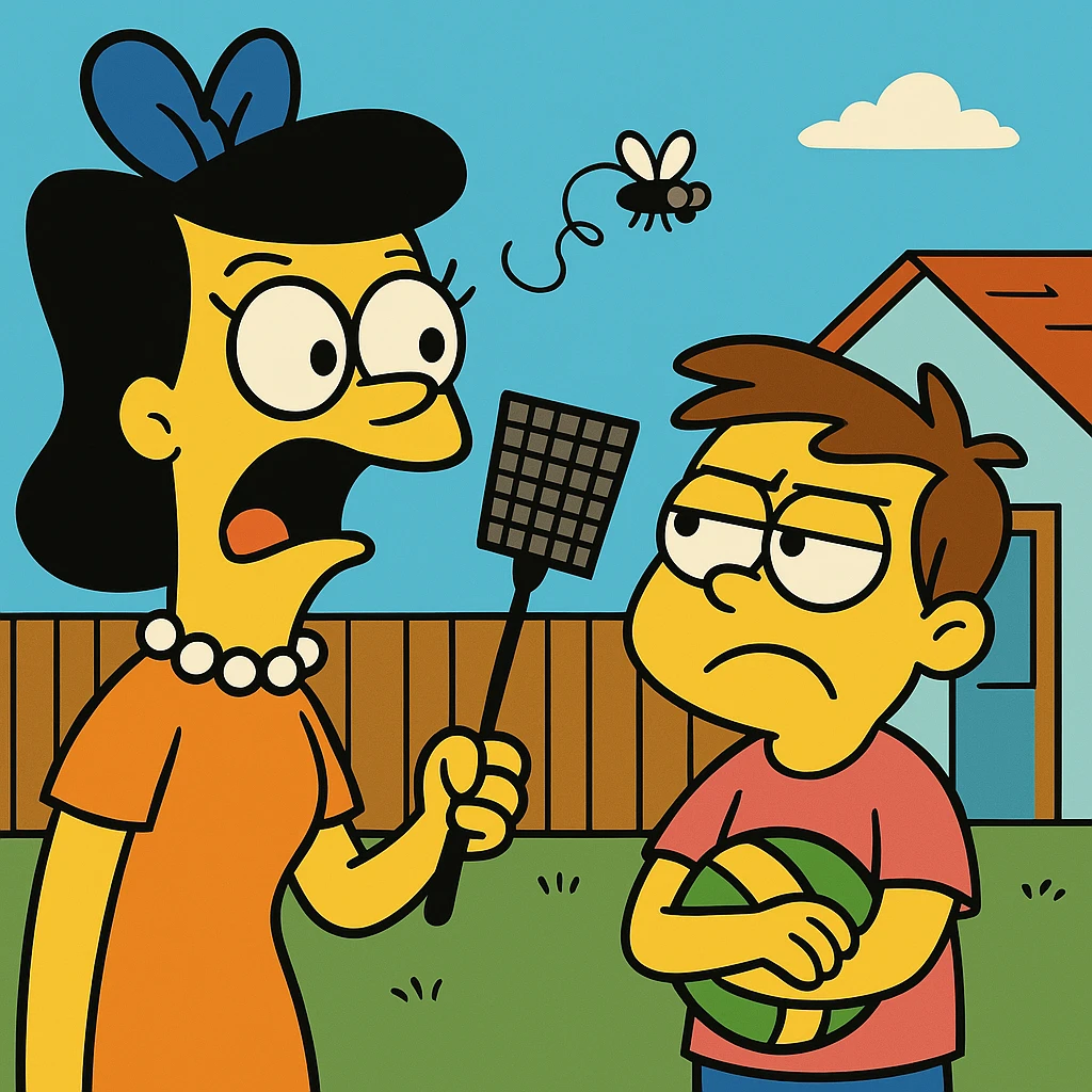 A bothersome nuisance – something or someone that is annoying.
That buzzing fly was a bothersome nuisance during dinner. emoji