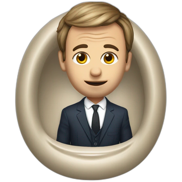 Emanuel Macron au toilette emoji