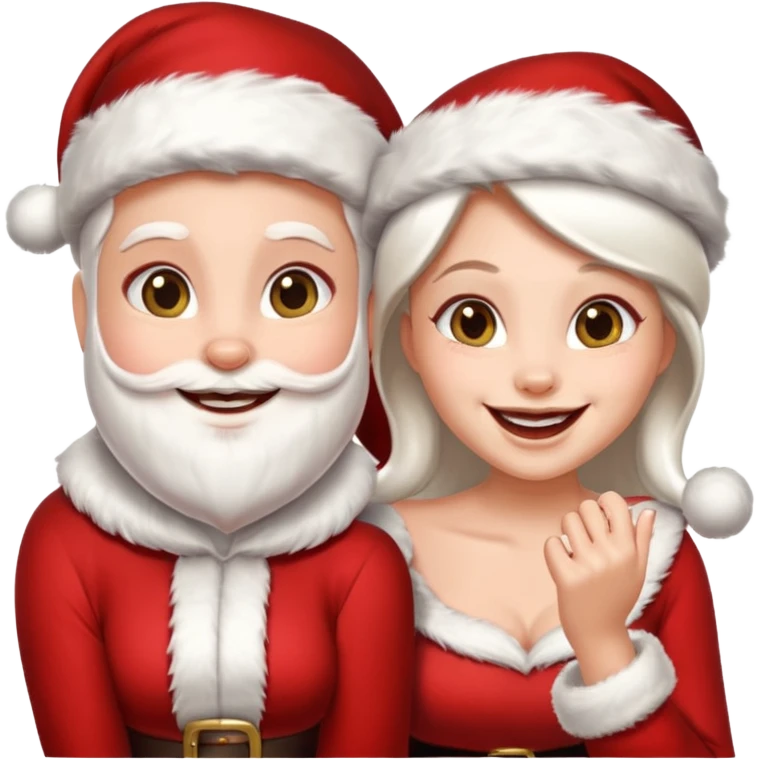 Make an emoji of a couple but as Santa Claws and female Santa Claws emoji