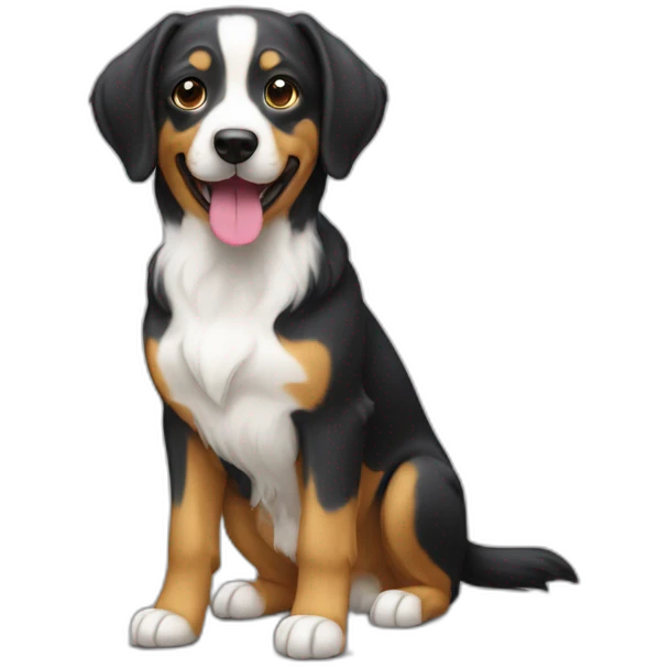 Chien sur un chien emoji