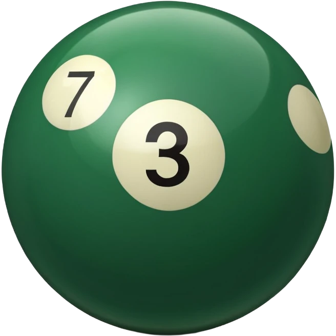 green billiard ball 7 number emoji