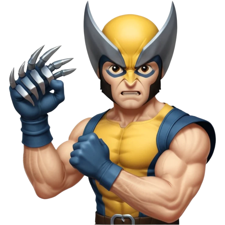 regular human fist with metal claws coming out (wolverine fist) emoji