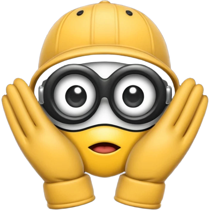 Mono tapando se los ojos con guantes emoji