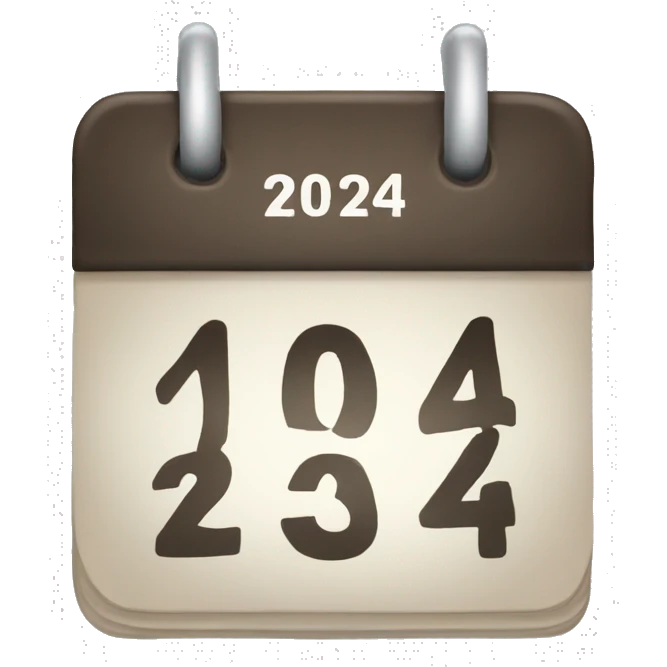 calendar with 2024 written emoji