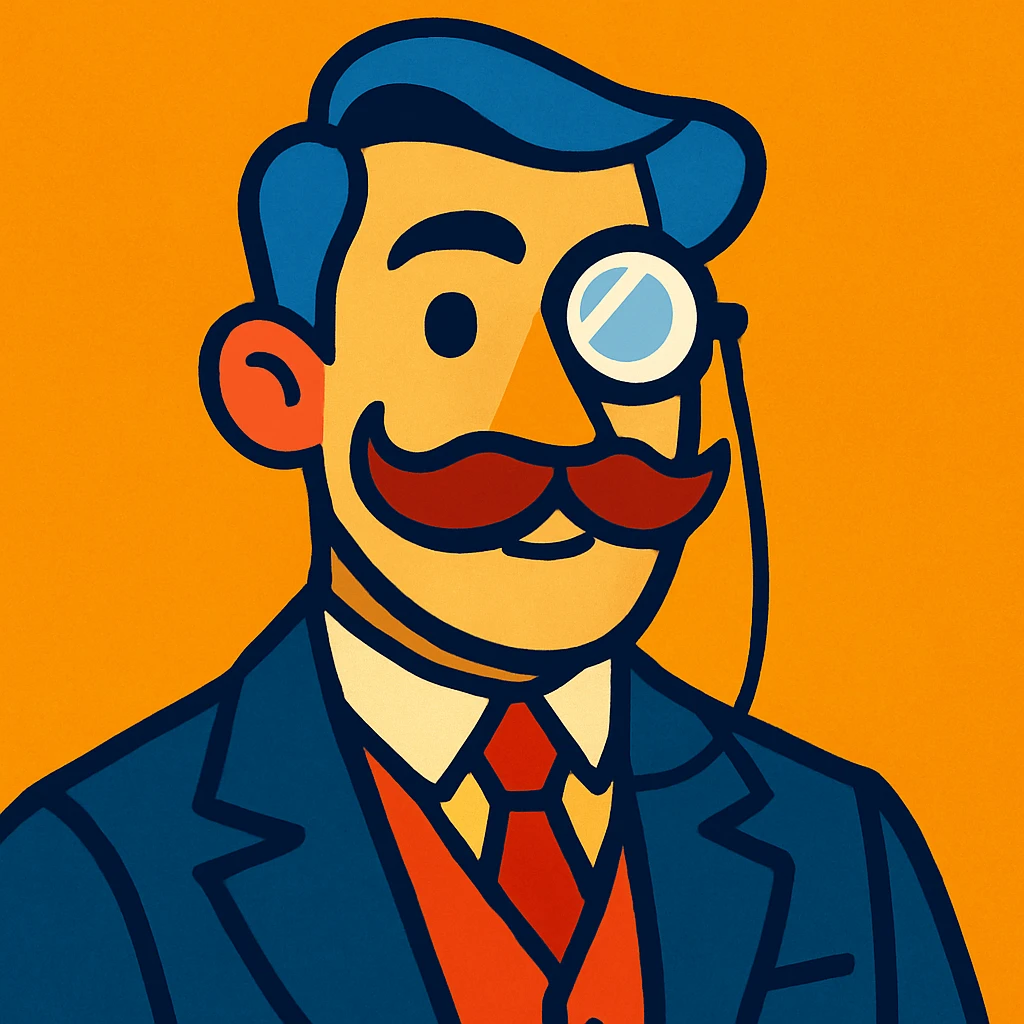 A man with a monocle emoji