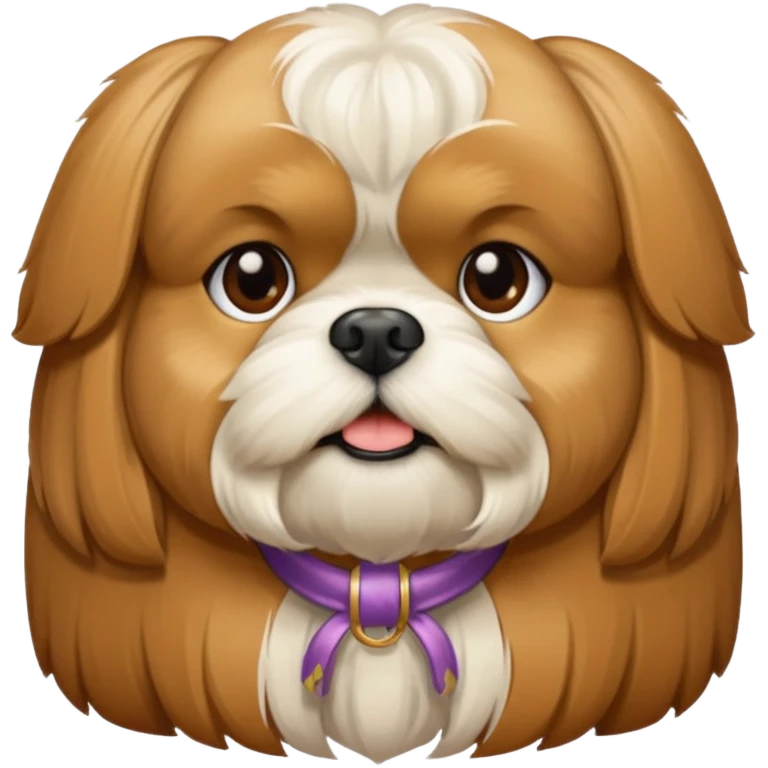 Cachorro Lhasa apso cabelo longo cor caramelo  emoji