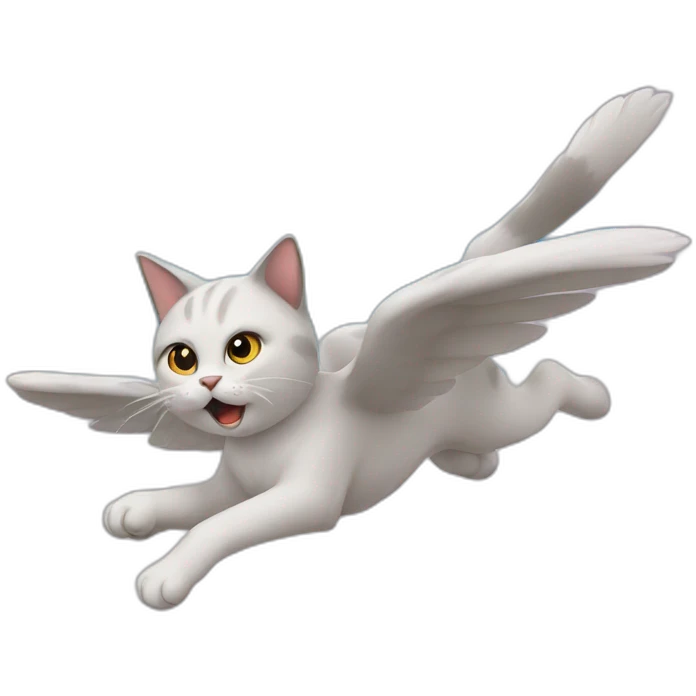 flying cat emoji