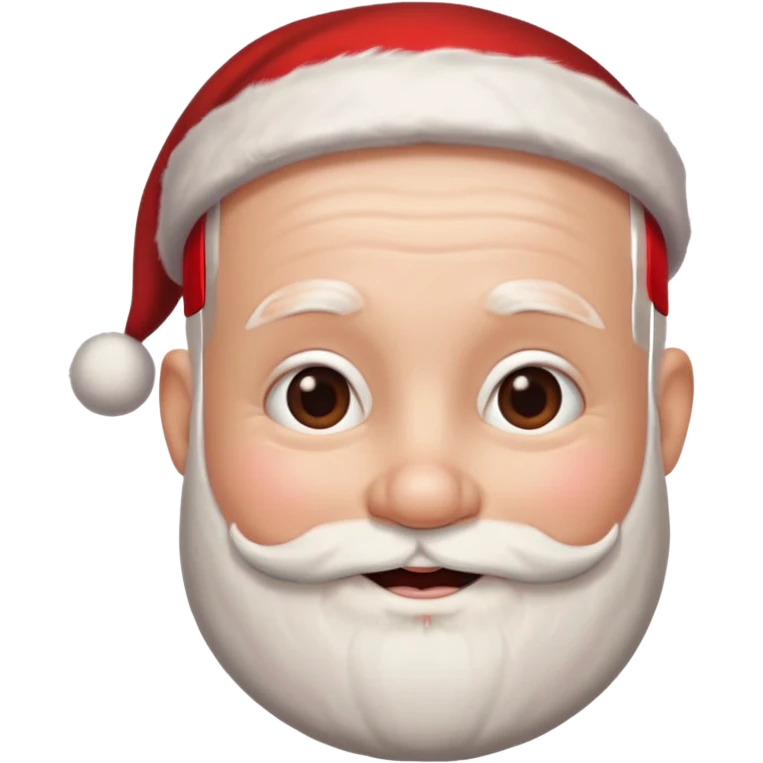 santa with no hair on face  emoji