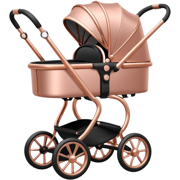 Rosegold designer baby stroller emoji