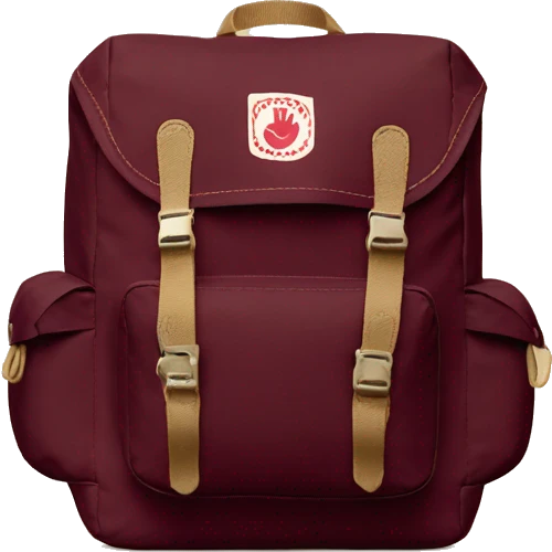 fjallraven kanken maroon bag emoji