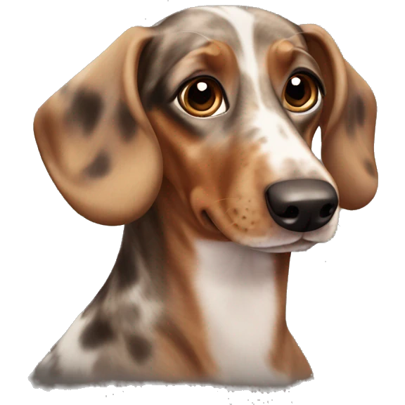 brown merle dachshund emoji