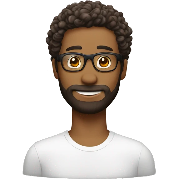 HOMBRE LENTES CABELLO RIZADO emoji