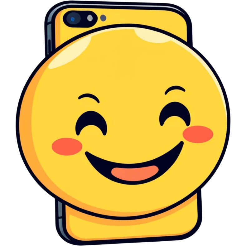 emoji stile iphone che ride, iperrealistico 4k emoji