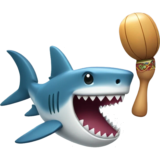 Shark with maracas  emoji