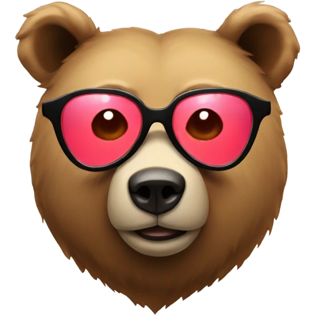 Bear with heart glasses emoji