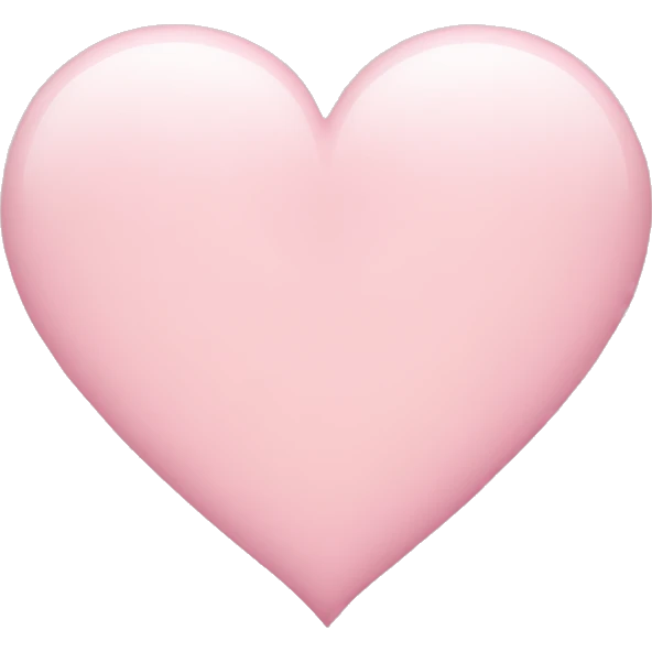 Soft pink heart emoji