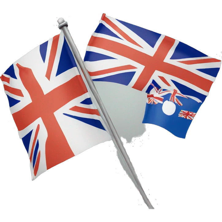 Indian flag and united kingdom flag emoji
