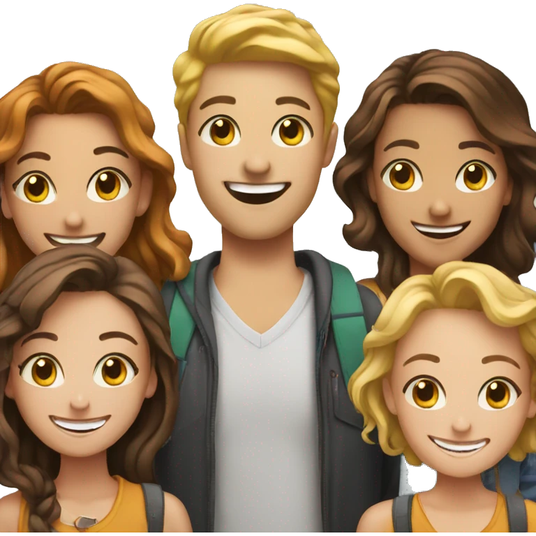 Smile with friends emoji