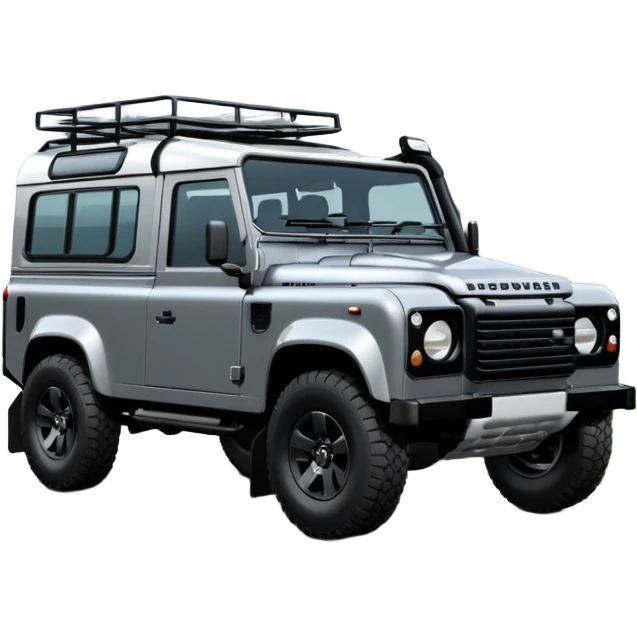 New Landrover Defender in Carpathian Grey with gloss black accents emoji