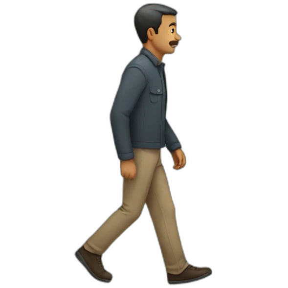 A man walking emoji
