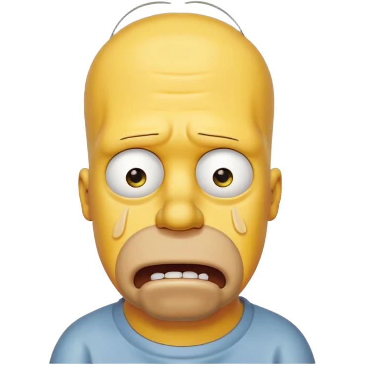 Homer Simpson qui pleure emoji