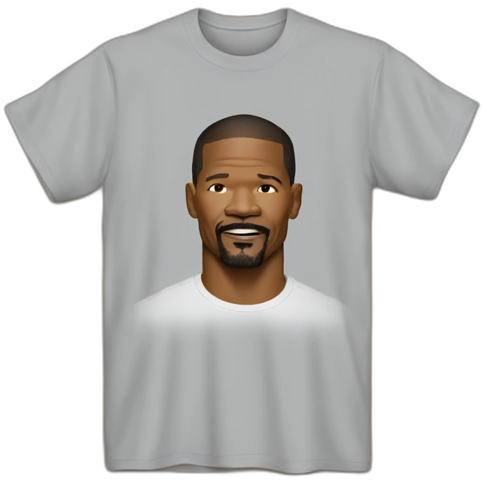 Jamie Foxx wearing t-shirt emoji