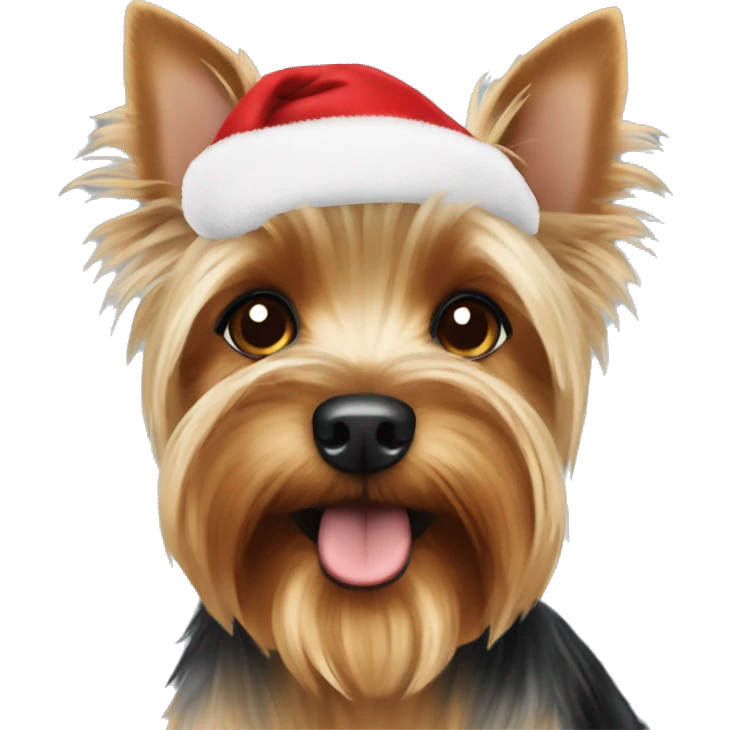 Christmas yorkshireterrier emoji