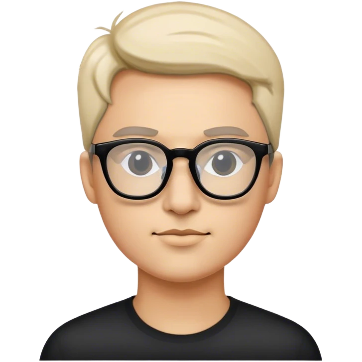 Glasses on nose black glasses stylish emoji