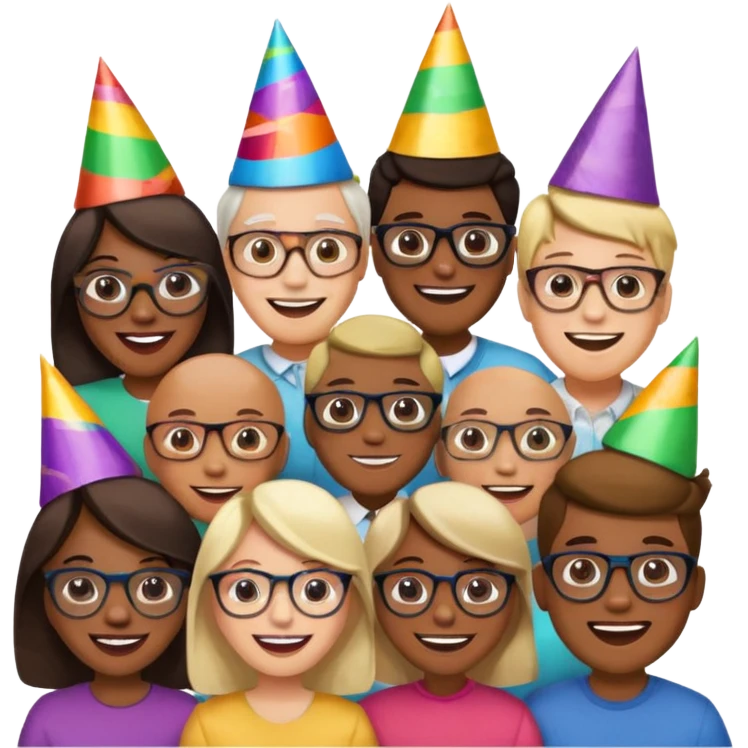 Generate a realistic emoji of someone a group of smart people emoji