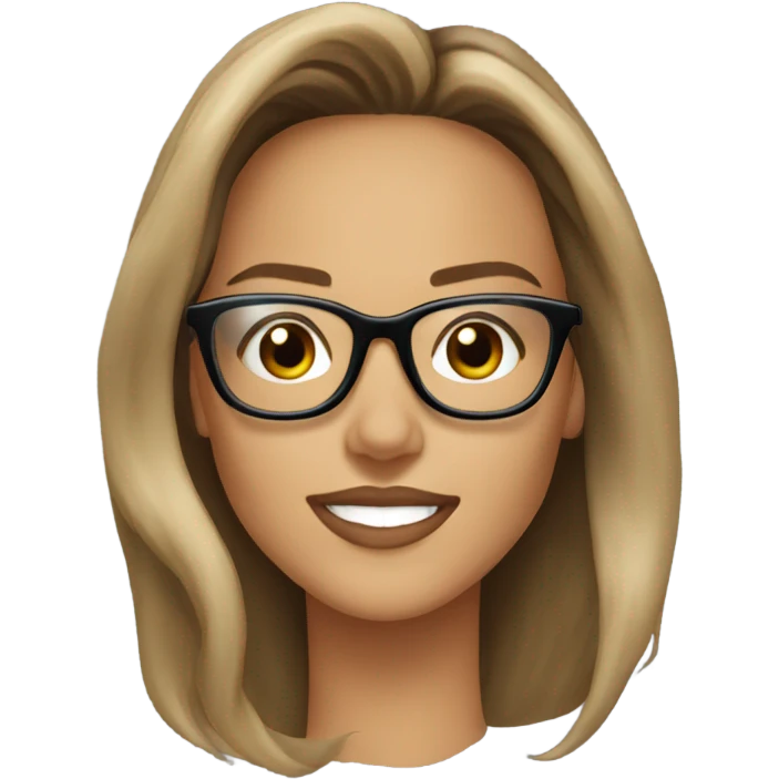 Jessica alba with glasses  emoji