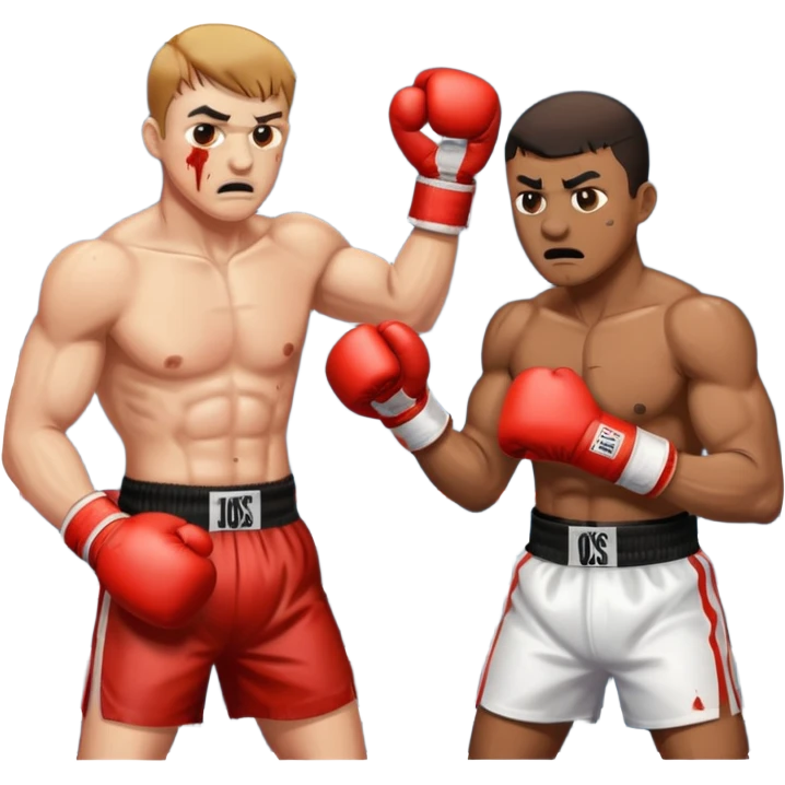 a bloody boxing match emoji