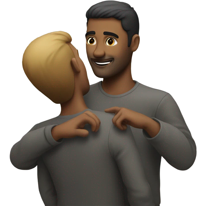 Man patting man on head emoji