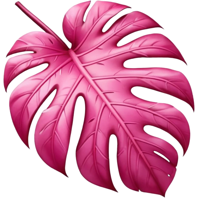 pink monstera leaf emoji