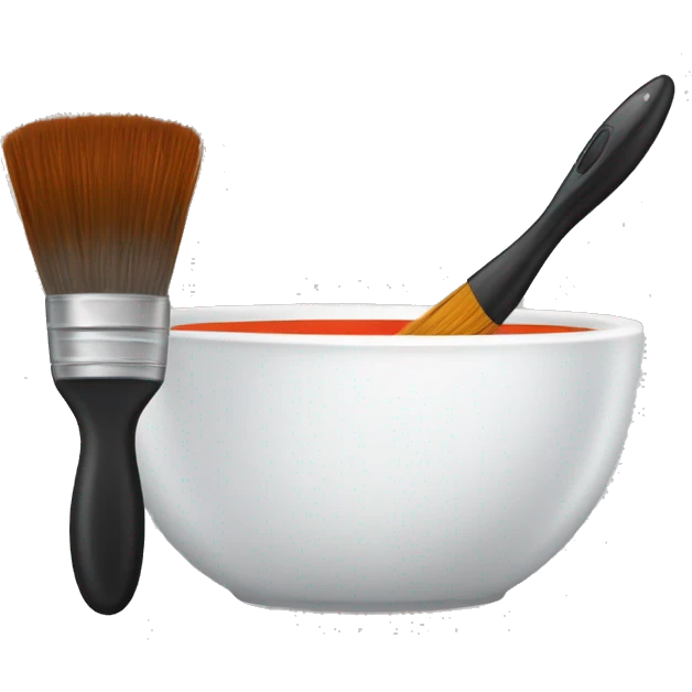 Empty hair dye bowl and brush emoji