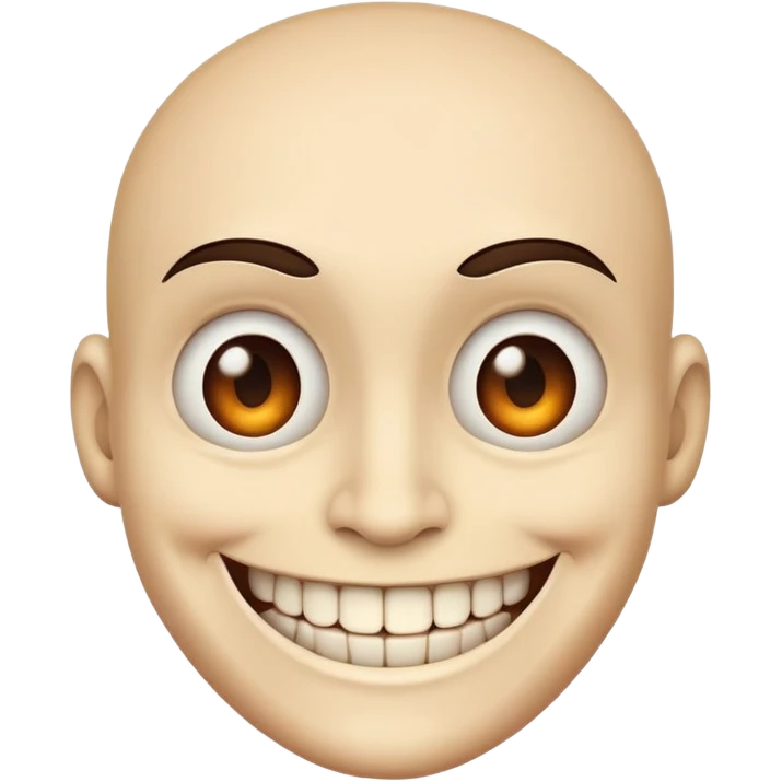 creepy smile smirk emoji
