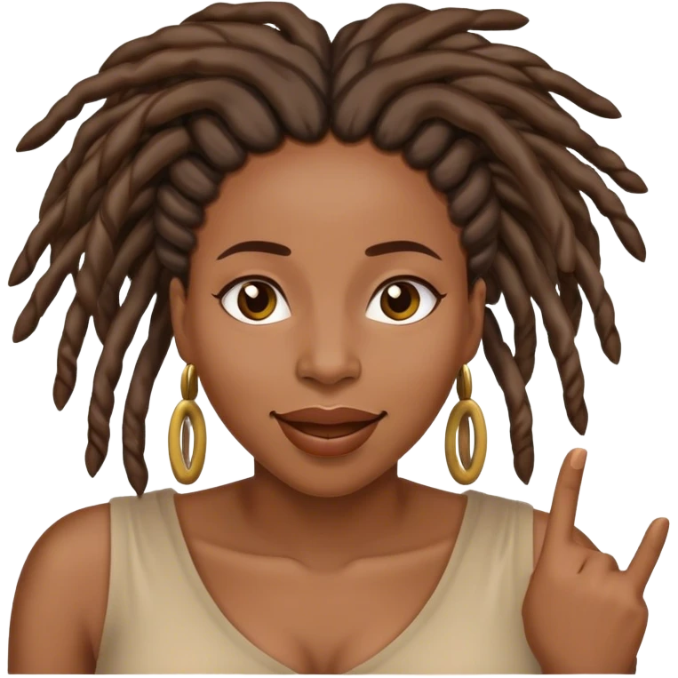 Black woman with locs congratulations  emoji