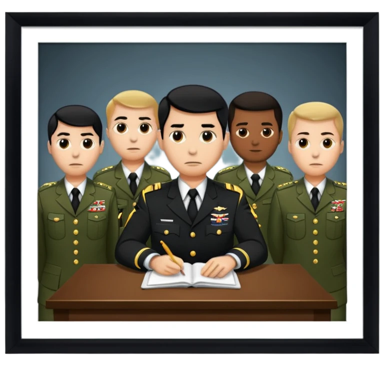 Cia Military trial exhibition emoji