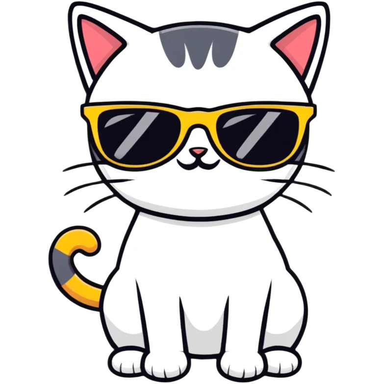 cat wearing sunglasses emoji