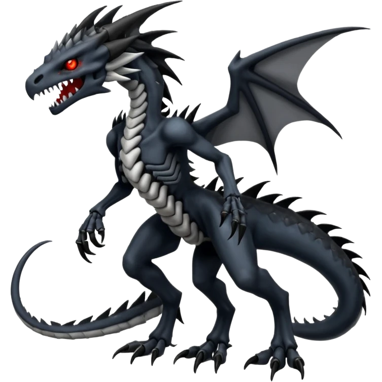 Edgy Cool Badass Evil Skeletal Salandit-Zekrom-Silvally-Nargacuga-fusion (full body) emoji